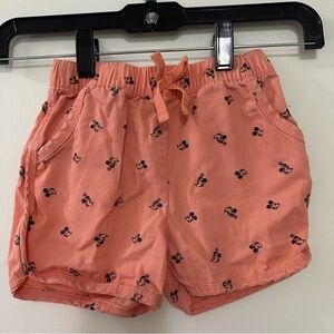 Junk Food x Disney‎ Peach Mickey Mouse Bubble Shorts Sz 4T